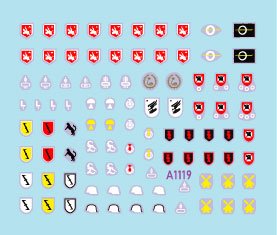 Star Decals 72-A1119 StuG-Abt #4 Generic insignia and unit markings for the Sturmgeschûtz units 1/72 – imagen 2