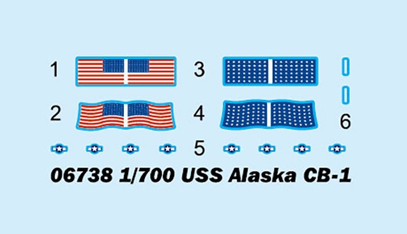 Trumpeter 06738 USS Large cruiser Alaska 1/700 – immagine 4