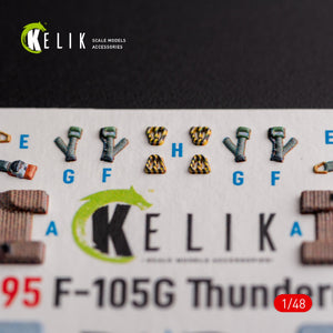 KELIK K48095 F-105G Thunderchief - interior 3D decals for HobbyBoss kit 1/48 – imagen 5