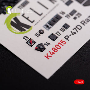 KELIK K48015 P-47D &amp;quot;Razorback&amp;quot; interior 3D decals for Tamiya kit 1/48 – imagen 7