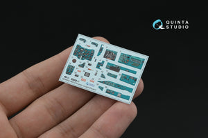 Quinta Studio QD+48552 MiG-21R (green cockpit panels) 3D-Printed &amp;amp; coloured Interior on decal paper (Eduard) (with 3D-printed resin parts) 1/48 – immagine 5