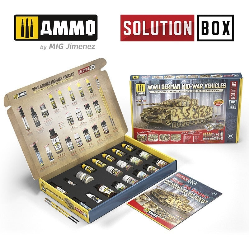 AMMO par Mig Jimenez 7727 SOLUTION BOX 21 – Véhicules allemands de la Seconde Guerre mondiale – image 2