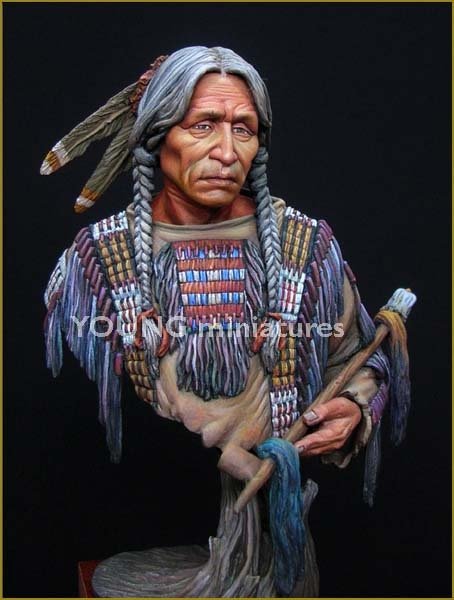 Figurine miniature Young Miniatures YH1818 Indien Sioux 1/10