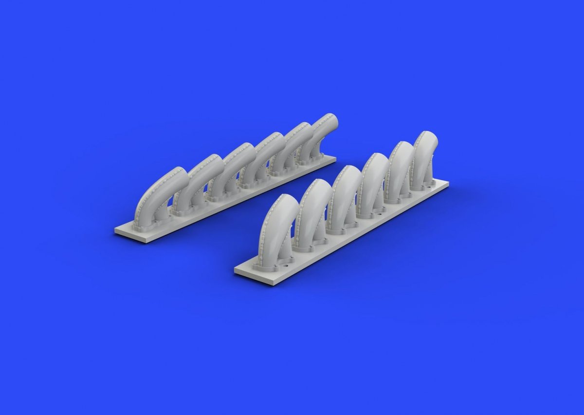 Eduard 632081 P-39Q/ N exhaust stacks KITTY HAWK 1/32 – imagen 3