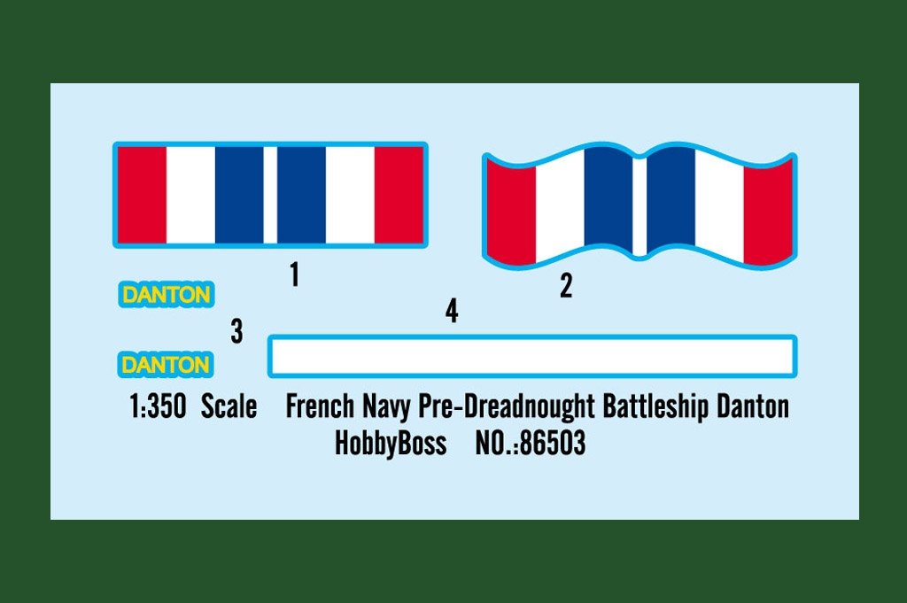 Hobby Boss 86503 French Navy Pre-Dreadnought Battleship Danton 1/350 – imagen 2
