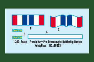 Hobby Boss 86503 French Navy Pre-Dreadnought Battleship Danton 1/350 – imagen 2