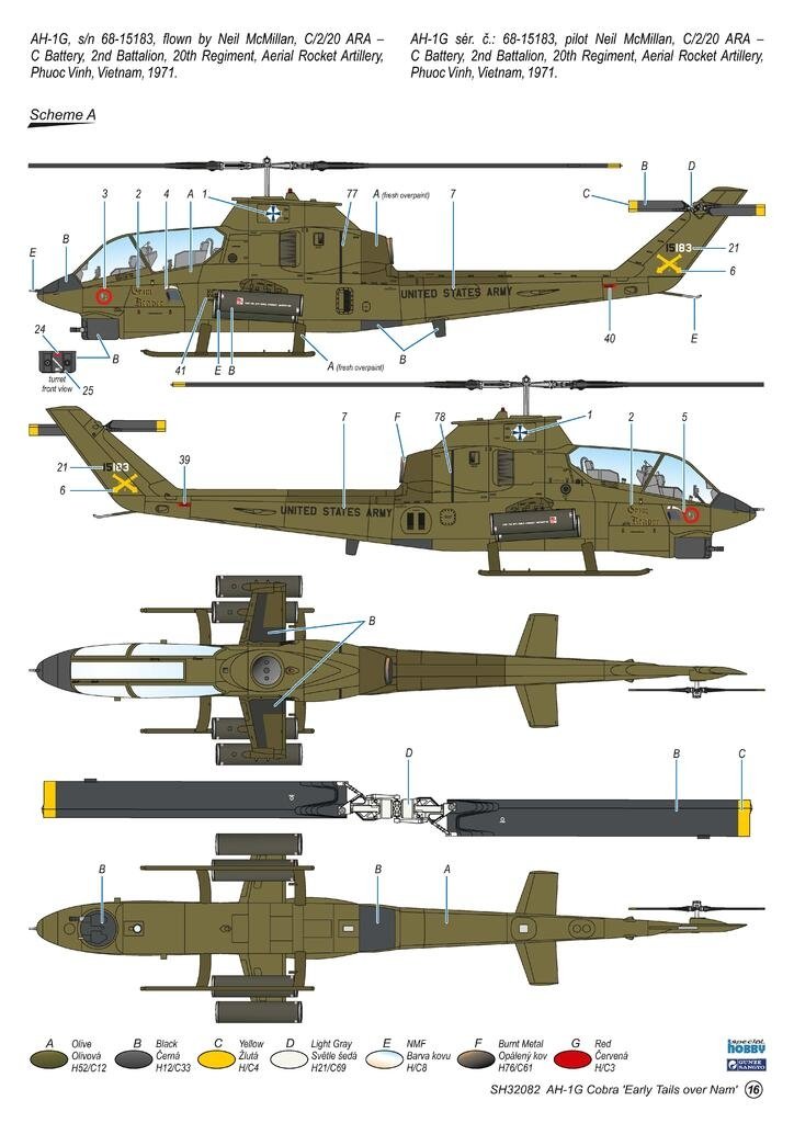 Special Hobby 32082 AH-1G Cobra ‘Early Tails over Vietnam’ Hi-Tech Kit 1/32 – immagine 3