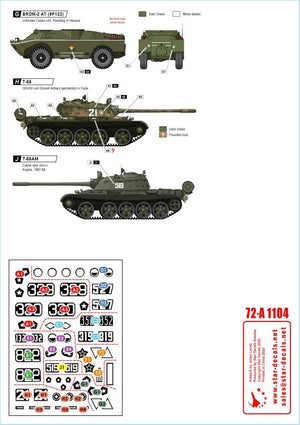 Star Decals 72-A1104 Tanks &amp;amp; AFVs in Cuba # 2. T-34/85, IS-2M, T-54A, T-55, T-55A, T-62A, ZSU-57-2, BRDM-2 (9P122). 1/72 – zdjęcie 3