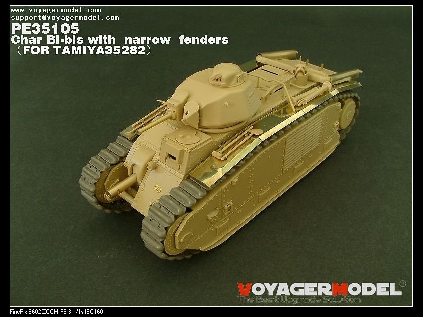 Voyager Model PE35105 WWII French Char BI-bis with narrow fenders (B ver include Gun barrel) for TAMIYA 35282 1/35 – imagen 6