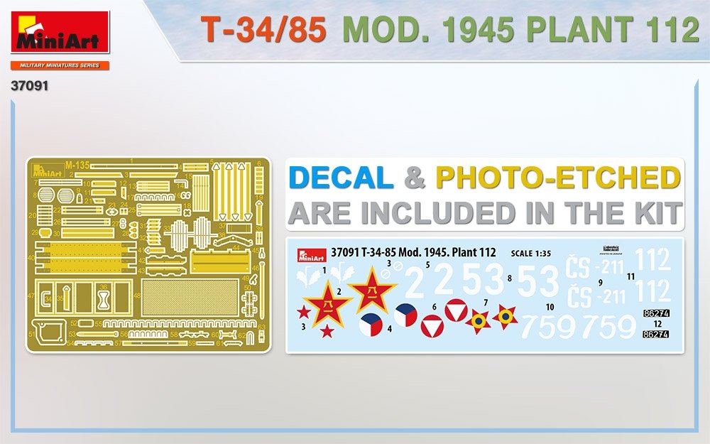 MiniArt 37091 T-34/85 Mod. 1945. Plant 112 1/35 – imagen 5