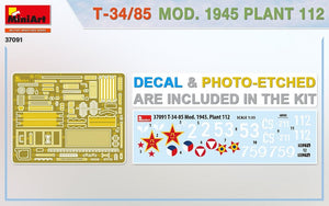 MiniArt 37091 T-34/85 Mod. 1945. Plant 112 1/35 – imagen 5