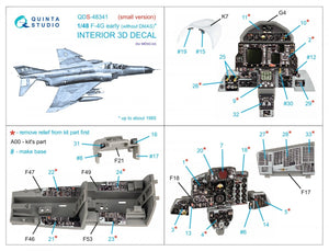 Quinta Studio QDS-48341 F-4G early 3D-Printed &amp;amp; coloured Interior on decal paper (Meng) (Small version) 1/48 – Bild 2