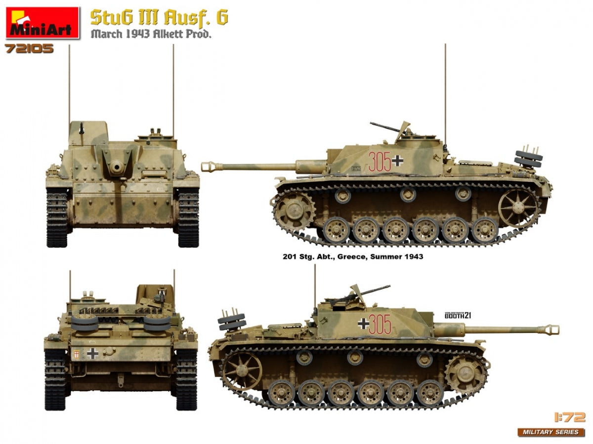 MiniArt 72105 StuG III Ausf. G March 1943 Prod. 1/72 – imagen 14