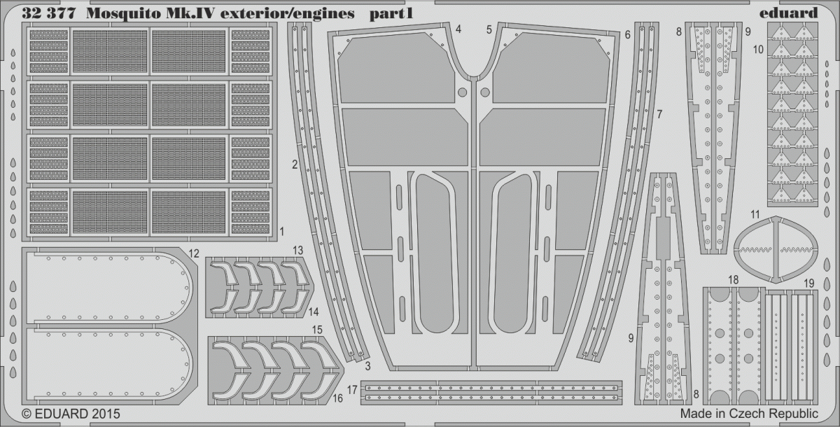 Eduard 32377 Mosquito Mk. IV exterior/ engines 1/32 HK MODELS – imagen 2