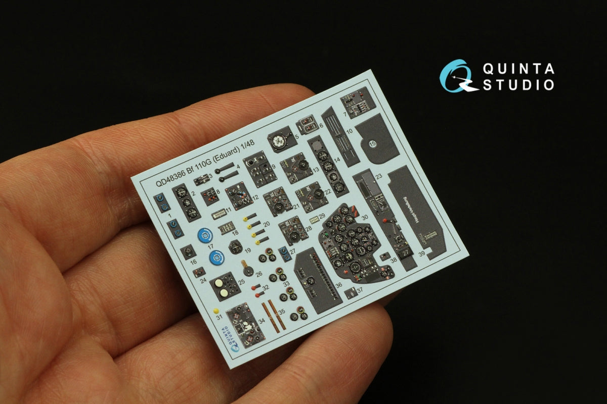 Quinta Studio QD48386 BF 110G 3D-Printed &amp;amp; coloured Interior on decal paper (Eduard) 1/48 – imagen 4