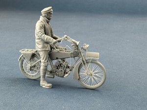 Copper State Models F32-060 German Dispatch Rider standing with a motorcycle (Motorcycle not included) 1/32 – imagen 3