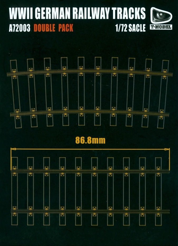 T-Model A72003D WWII German Railway Tracks - DOUBLE PACK 1/72