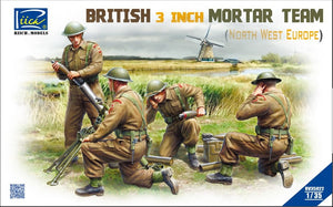 Maquettes Riich RV35022, ensemble d&amp;#39;une équipe de mortiers britanniques de 3 pouces (Europe du Nord-Ouest), échelle 1/35