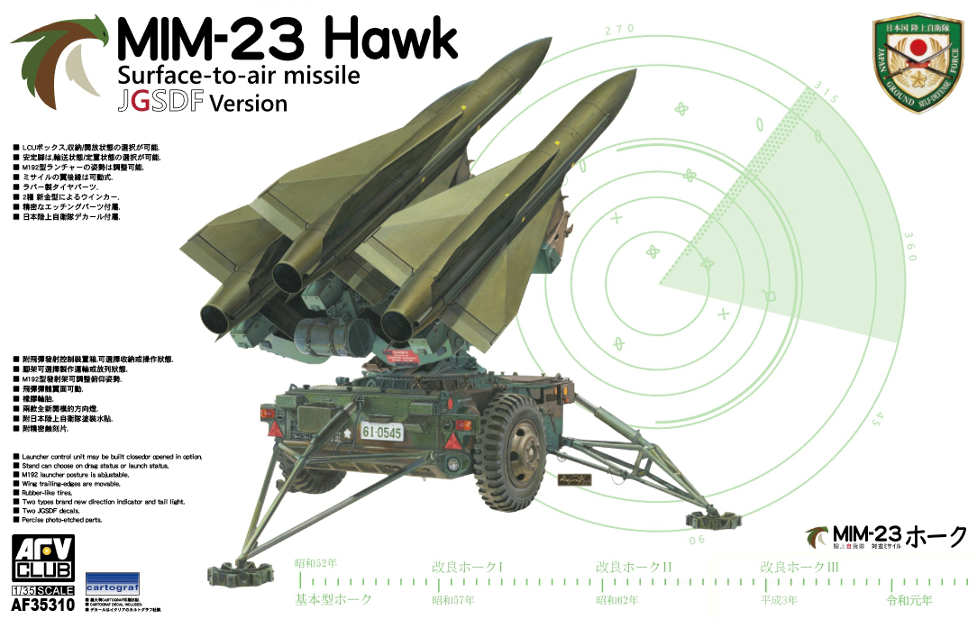 AFV Club 35310 Missile sol-air MIM-23 Hawk JGSDF Version 1/35