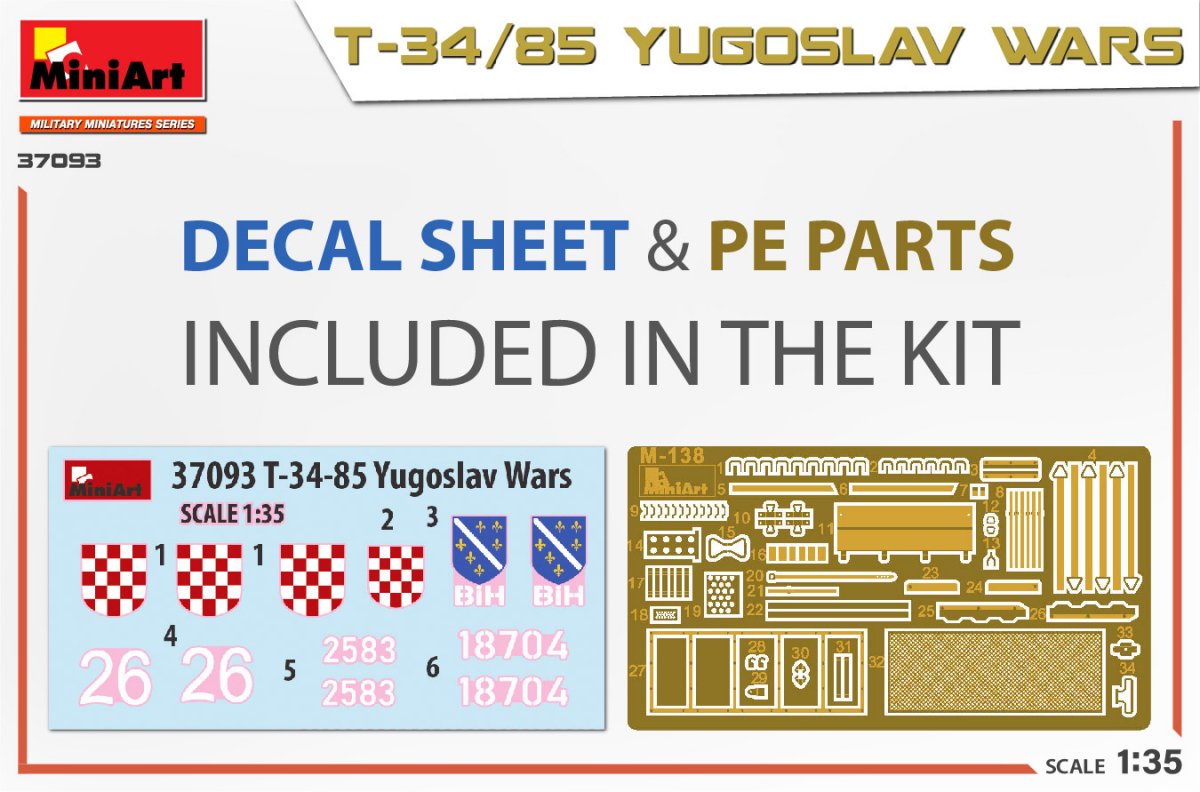 MiniArt 37093 T-34/85 YUGOSLAV WARS 1/35 – zdjęcie 2
