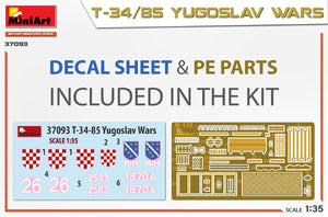 MiniArt 37093 T-34/85 YUGOSLAV WARS 1/35 – zdjęcie 2