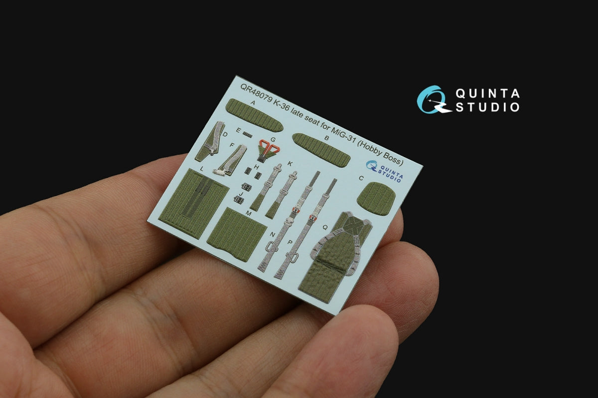Quinta Studio QD48505 MiG-31BM 3D-Printed &amp;amp; coloured Interior on decal paper (Hobby Boss) 1/48 – imagen 6