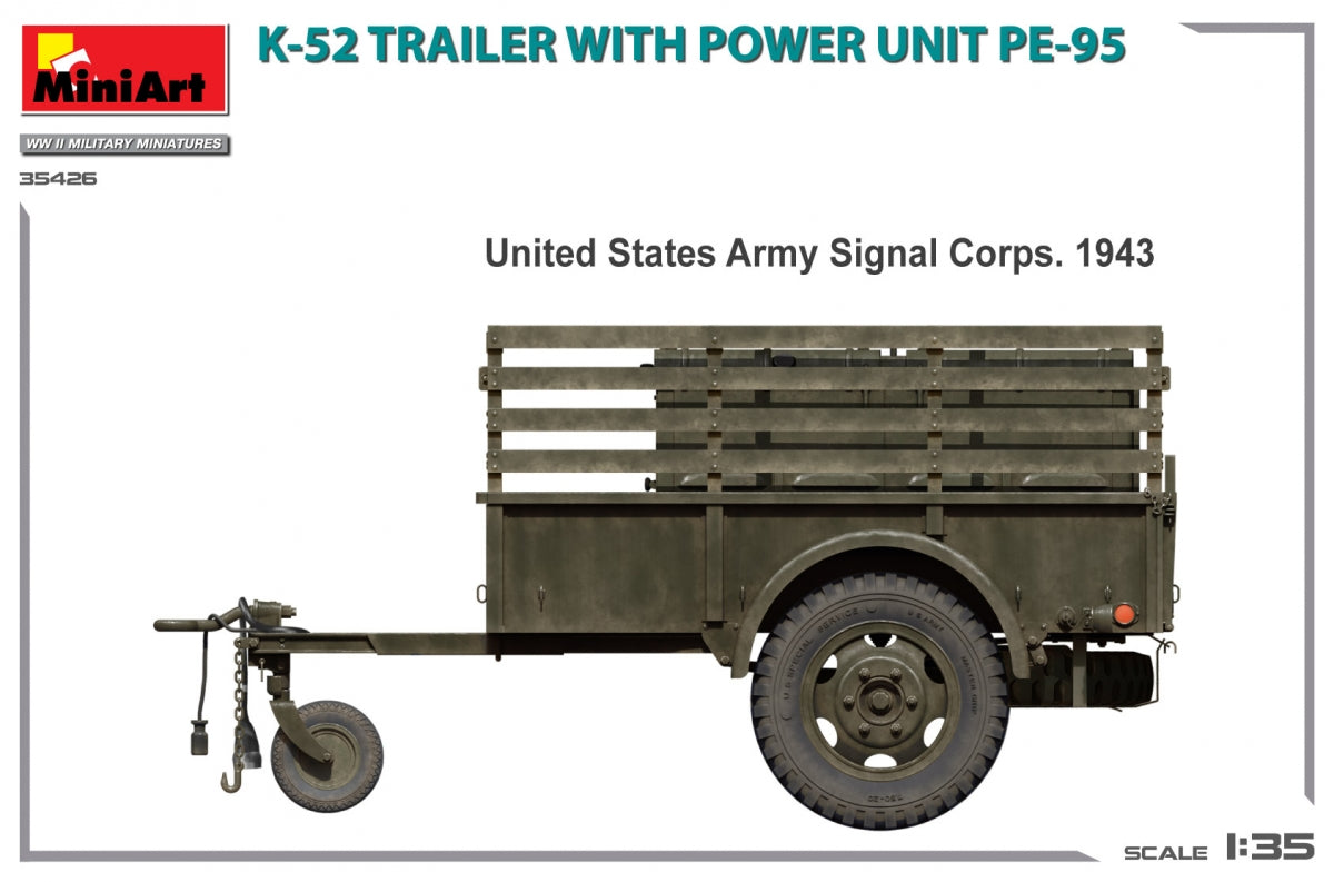 MiniArt 35426 K-52 TRAILER w/POWER UNIT PE-95 1/35 – immagine 5