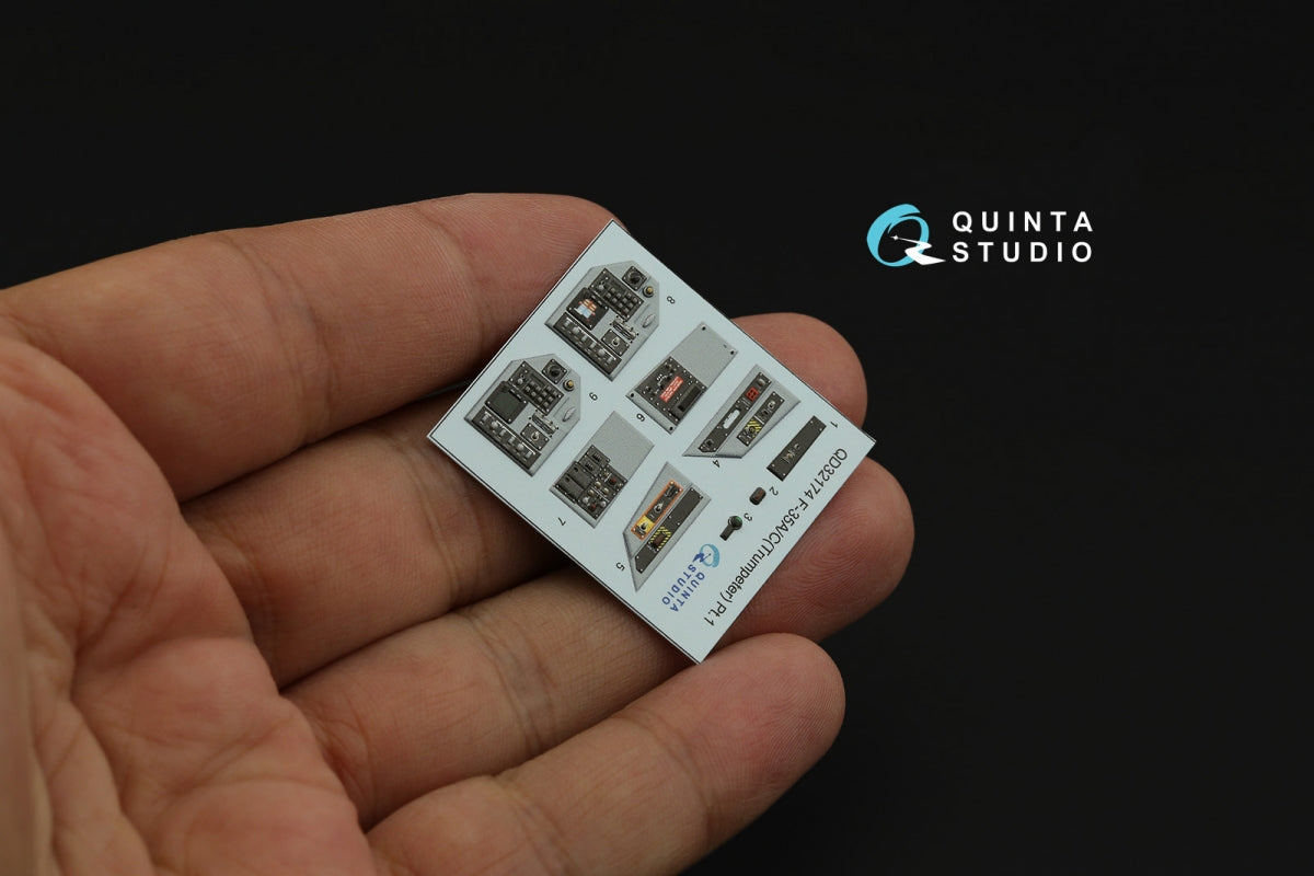 Quinta Studio QD32174 F-35A/C 3D-Printed &amp;amp; coloured Interior on decal paper (Trumpeter) 1/32 – Bild 5