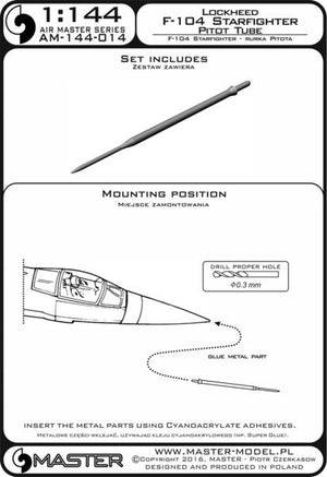 Master AM-144-014 F-104 Starfighter - Pitot Tube 1/144 – imagen 3