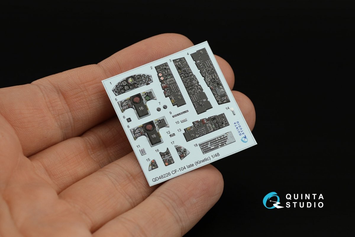 Quinta Studio QD48226 CF-104 Late 3D-Printed &amp;amp; coloured Interior on decal paper ( Kinetic ) 1/48 – imagen 9