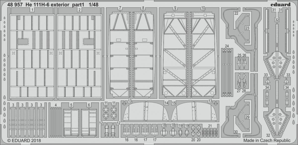 Eduard 48957 He 111H-6 exterior ICM 1/48 – Bild 2