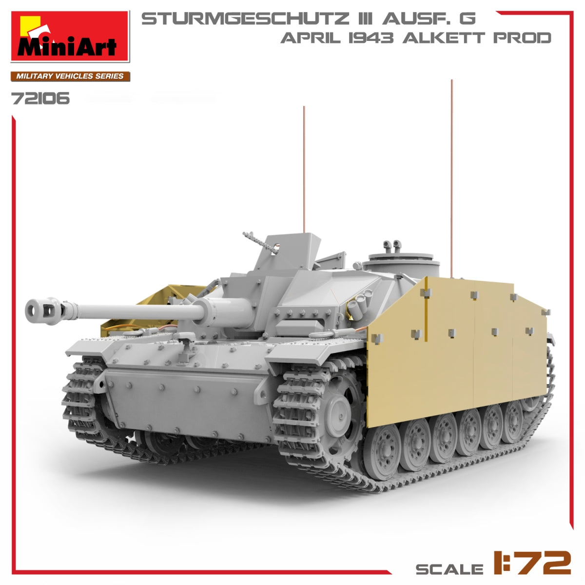 MiniArt 72106 STURMGESCHUTZ III AUSF. G, APRIL 1943 ALKETT PROD. 1/72 – imagen 5