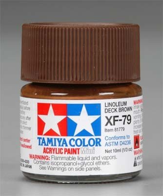 Tamiya XF79 Linoleum Deck Brown (81779) Acrylic paint 10ml – zdjęcie 2