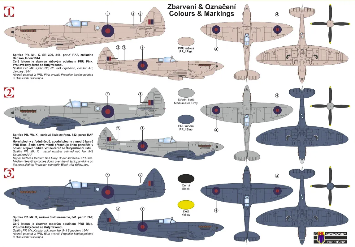 Kovozavody Prostejov KPM0290 Spitfire PR. Mk.X 1/72 – image 2
