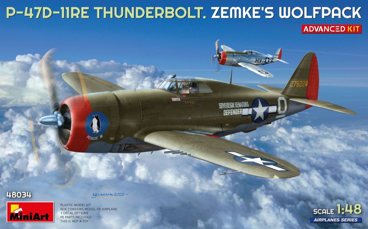 MiniArt 48034 P-47D-11RE Thunderbolt. Zemke&amp;#39;s Wolfpack. Advanced Kit 1/48