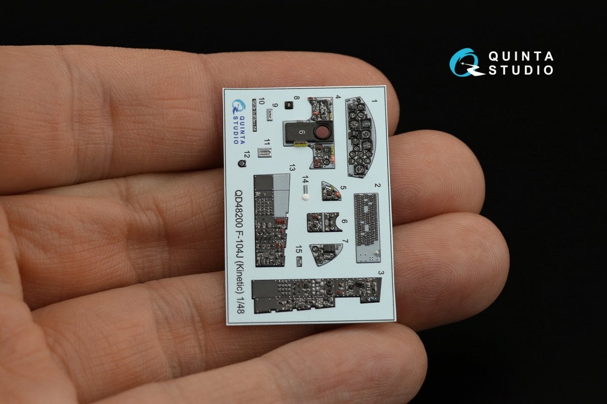 Quinta Studio QD48200 F-104J 3D-Printed &amp;amp; coloured Interior on decal paper (for Kinetic ) 1/48 – imagen 8