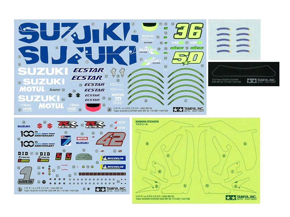 Tamiya 14139 Team Suzuki ECSTAR GSX-RR &amp;#39;20 1/12 – imagen 12