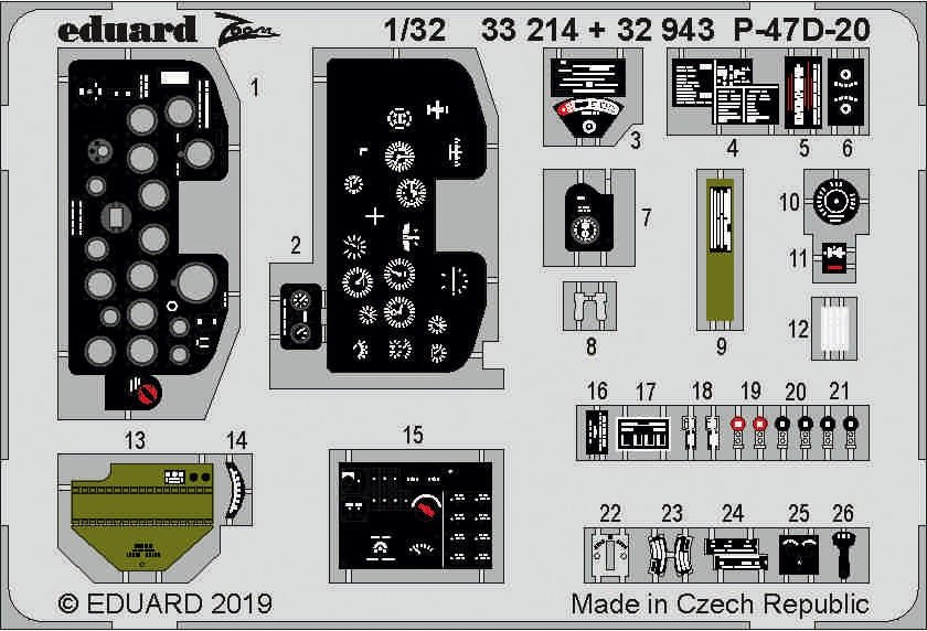 Intérieur du P-47D-20 Eduard 32943 au 1/32 TRUMPETER