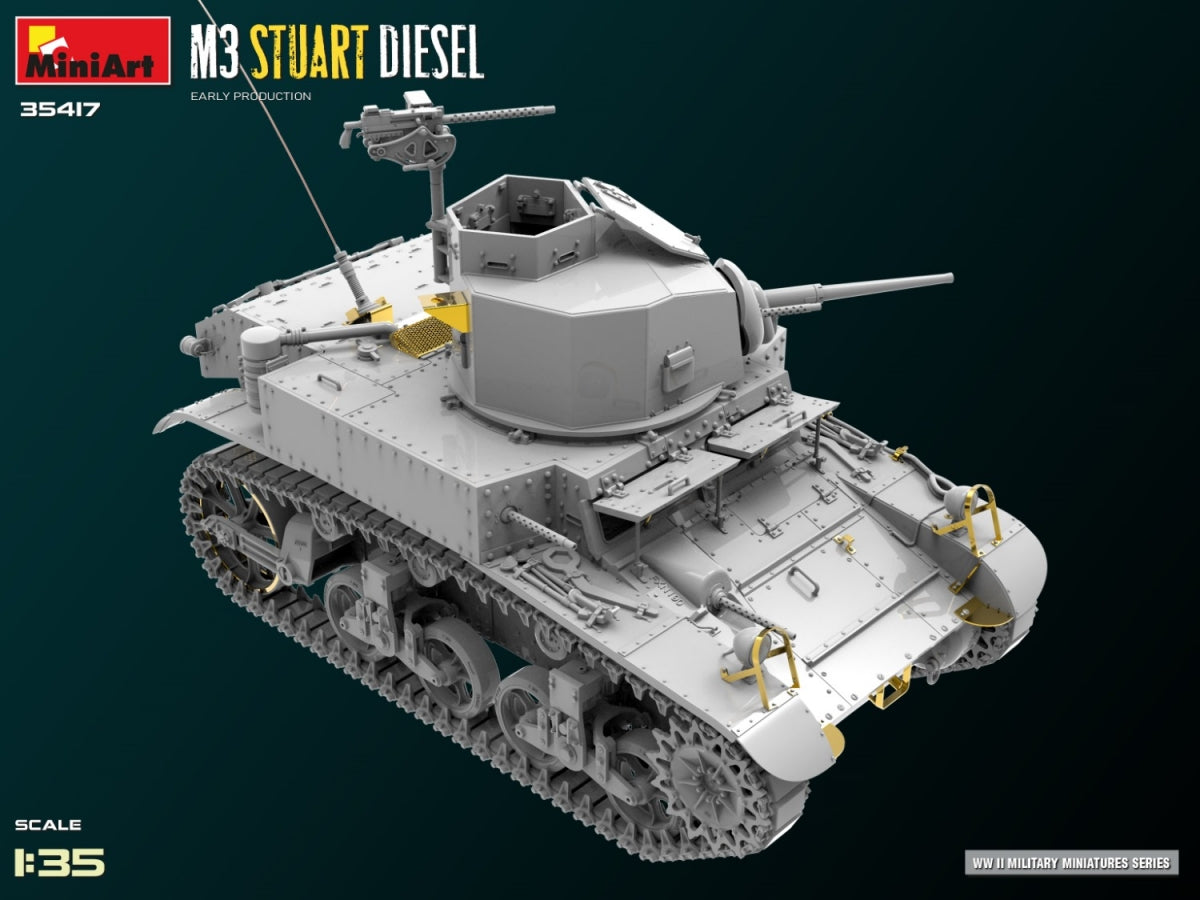 MiniArt 35417 M3 Stuart Diesel Early Production 1/35 – imagen 7