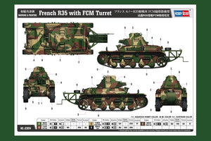 Hobby Boss 83894 French R35 with FCM turret tank 1/35 – imagen 4