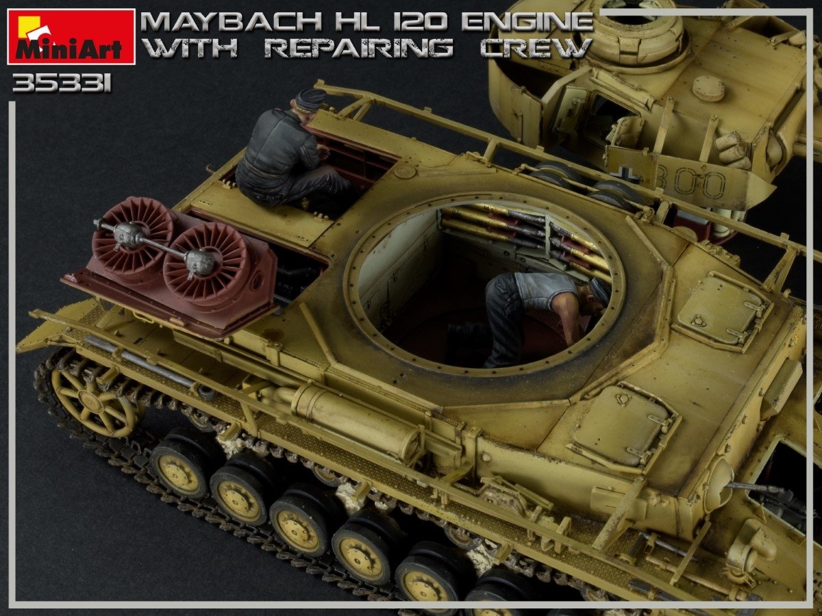 Miniart 35331 Moteur Maybach HL 120 pour chars Panzer III/IV avec équipe de réparation 1/35 – image 16
