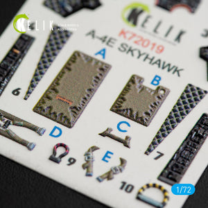 KELIK K72019 A-4E &amp;quot;SKYHAWK&amp;quot; INTERIOR 3D DECALS FOR FUJIMI/HOBBY 2000 KIT 1/72 – imagen 4