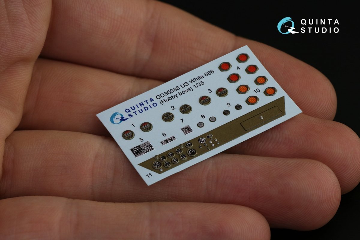 Quinta Studio QD35038 US White 666 3D-Printed &amp;amp; coloured Interior on decal paper (Hobby Boss) 1/35 – immagine 9