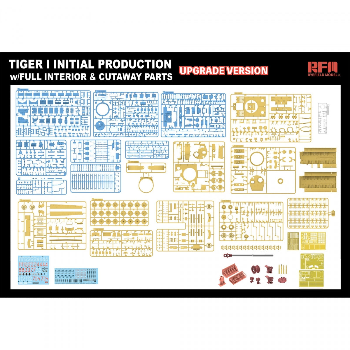 Rye Field Model 5131 Tiger I Initial Production Early 1943 w/ Full Interior Updated Version 1/35 – imagen 5