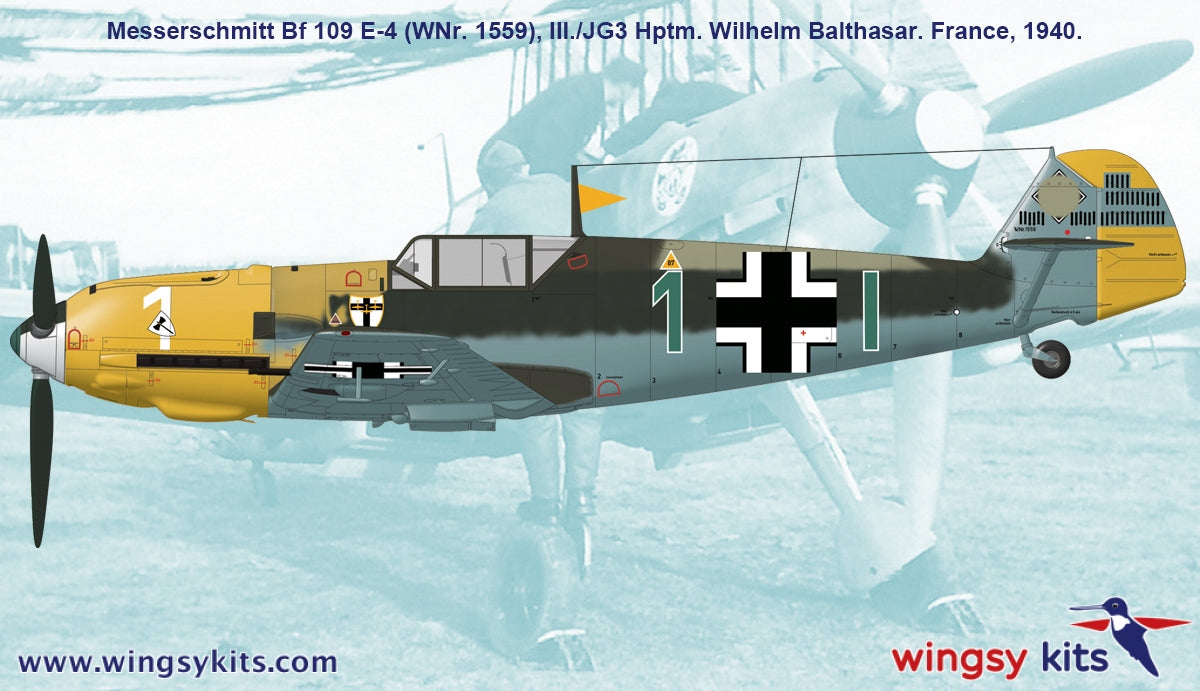 Wingsy Kits D5-10 German WWII Fighter MESSERSCHMITT Bf 109 E-4 1/48 – imagen 5
