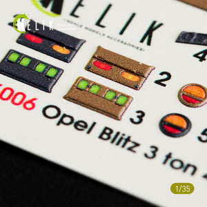KELIK K35006 OPEL BLITZ 3TON 4X2 INTERIOR 3D DECALS FOR TAMIYA KIT 1/35 – immagine 4