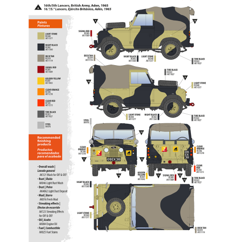 AK Interactive AK35012 LAND ROVER 88 SERIES IIA ROVER 8 1/35 – imagen 14