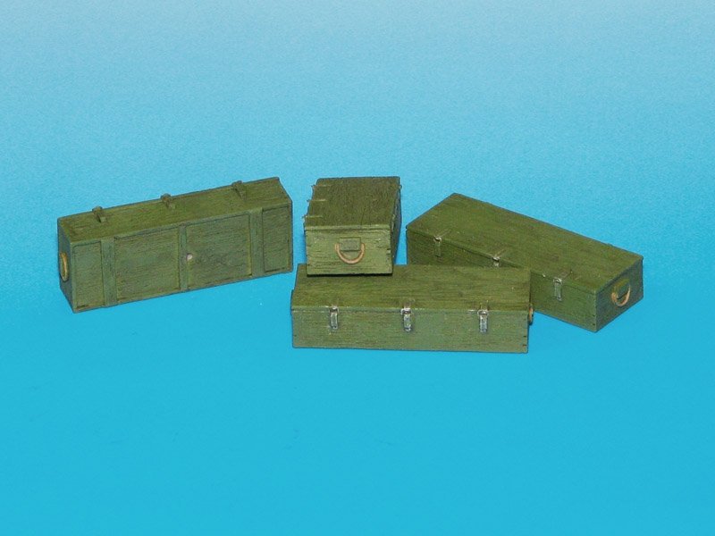 Eureka XXL E-017 Wooden Ammo Boxes for 12.8 cm Pak 44/Kw.K. 1/35 – imagen 4