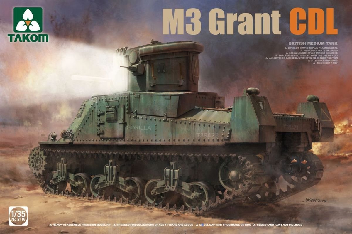 Takom 2116 BRITISH MEDIUM TANK M3 GRANT CDL 1/35