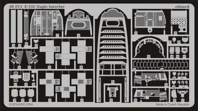 Eduard 49274 F-15C interior 1/48 Hasegawa – imagen 2